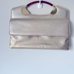 Vintage Gold & Lucite Handle Diane Clutch
